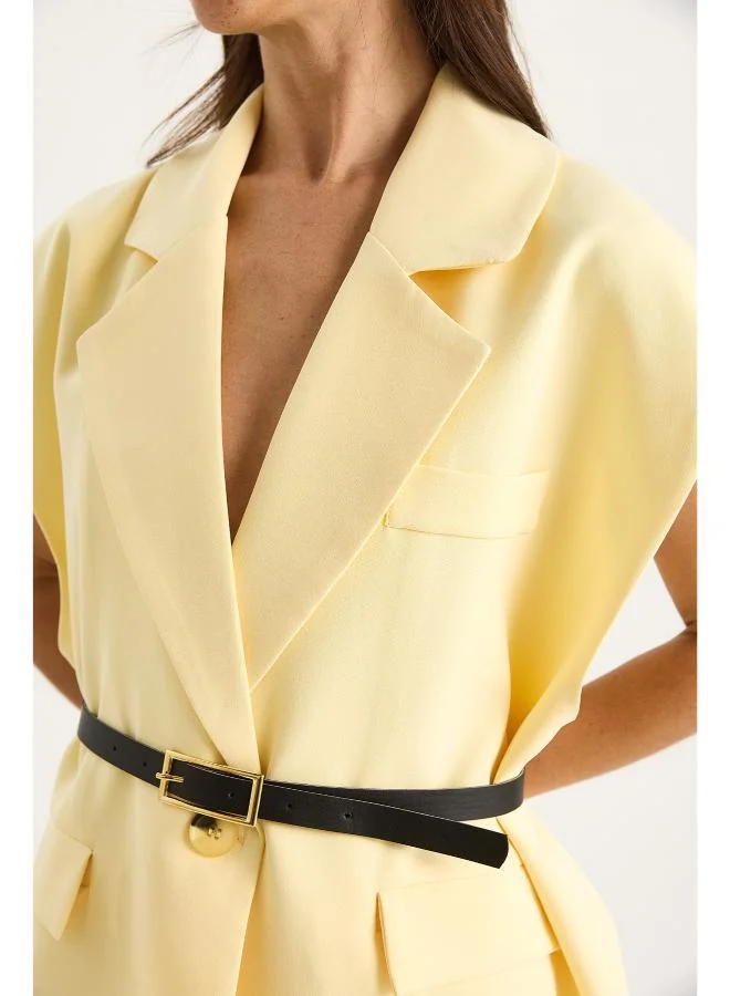 Ginger  Belted Tailored Longline Vest for Women | Best Price UAE