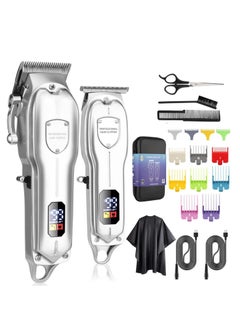 Generic Professional Hair Clippers for Men, USB Rechargeable Hair Trimmer Set with Adjustable LED Display, Barber Clippers, and Beard Trimmer Set, Cordless Hair Cutting Grooming Haircut Kit  - Image 4