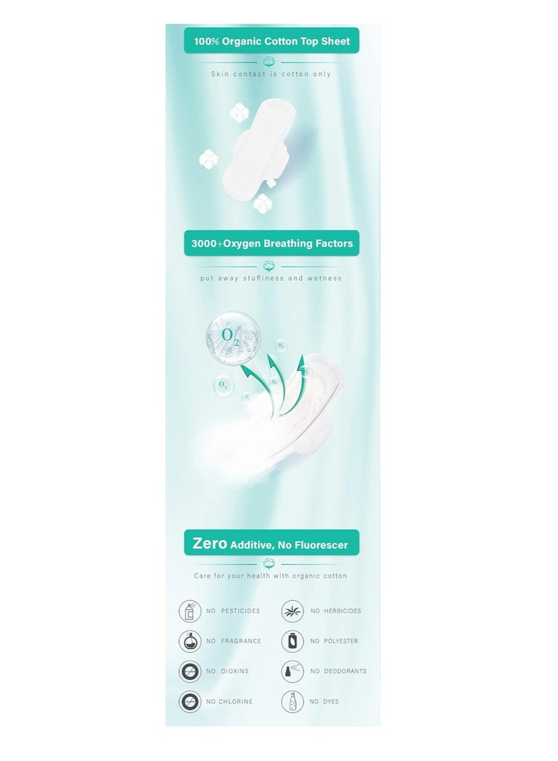 O2 Premium Organic Cotton Daytime Sanitary Pads 10 Pads Regular 10's – 240 mm - Image 4