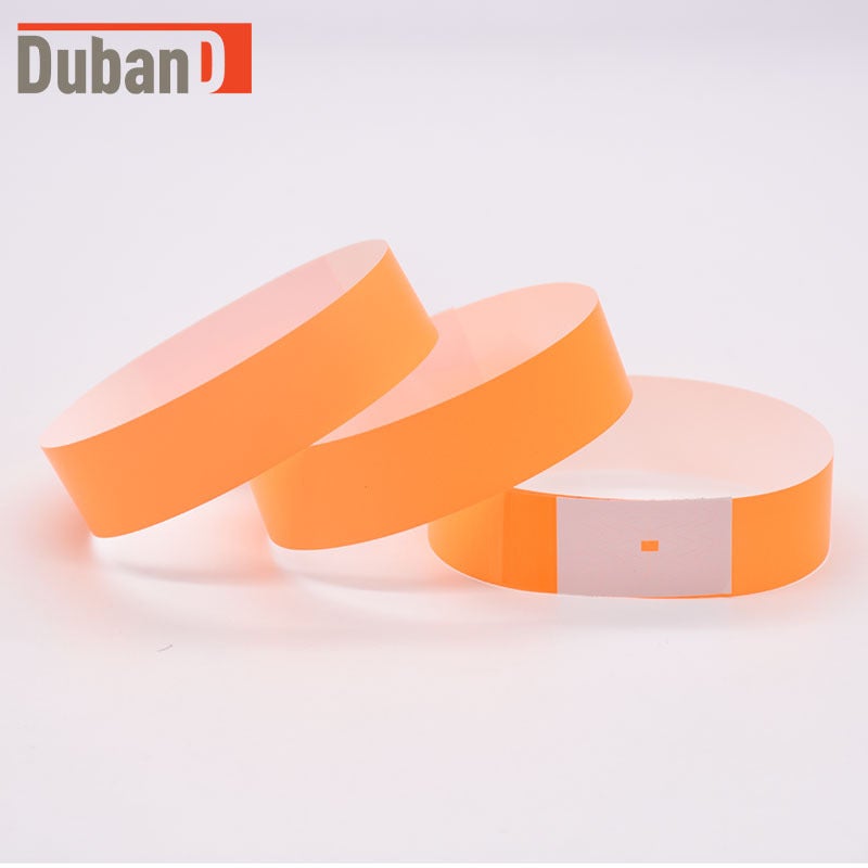 Disposable Waterproof And Anti-Counterfeiting Synthetic Paper Bracelet Wristband Fluorescent Color Children'S Paradise Ticket Wristband - Image 1