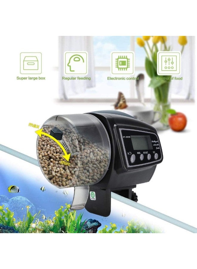 klarako LCD Screen Automatic Aquarium Fish Feeder Timing Fish Food Dispenser Fish Tank Accessories