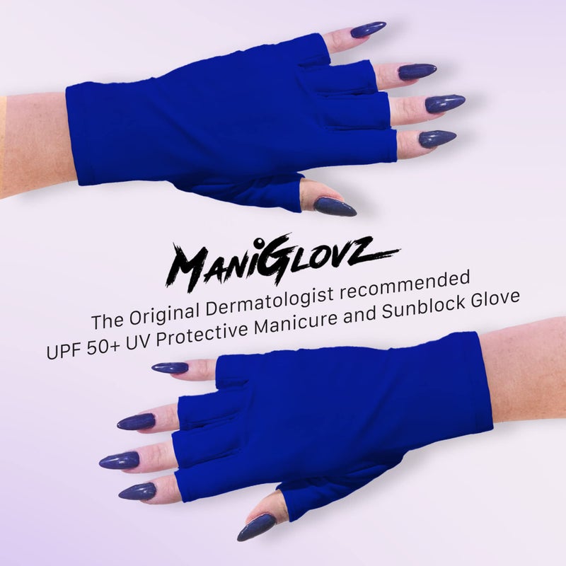 ManiGlovz - The Original UPF 50+ UV Light Protective Nail Gloves | Gel Manicure Gloves and Anti UV Fingerless Gloves for Women | Can be Used as Sun Protection Gloves for Driving | Nude - Image 2
