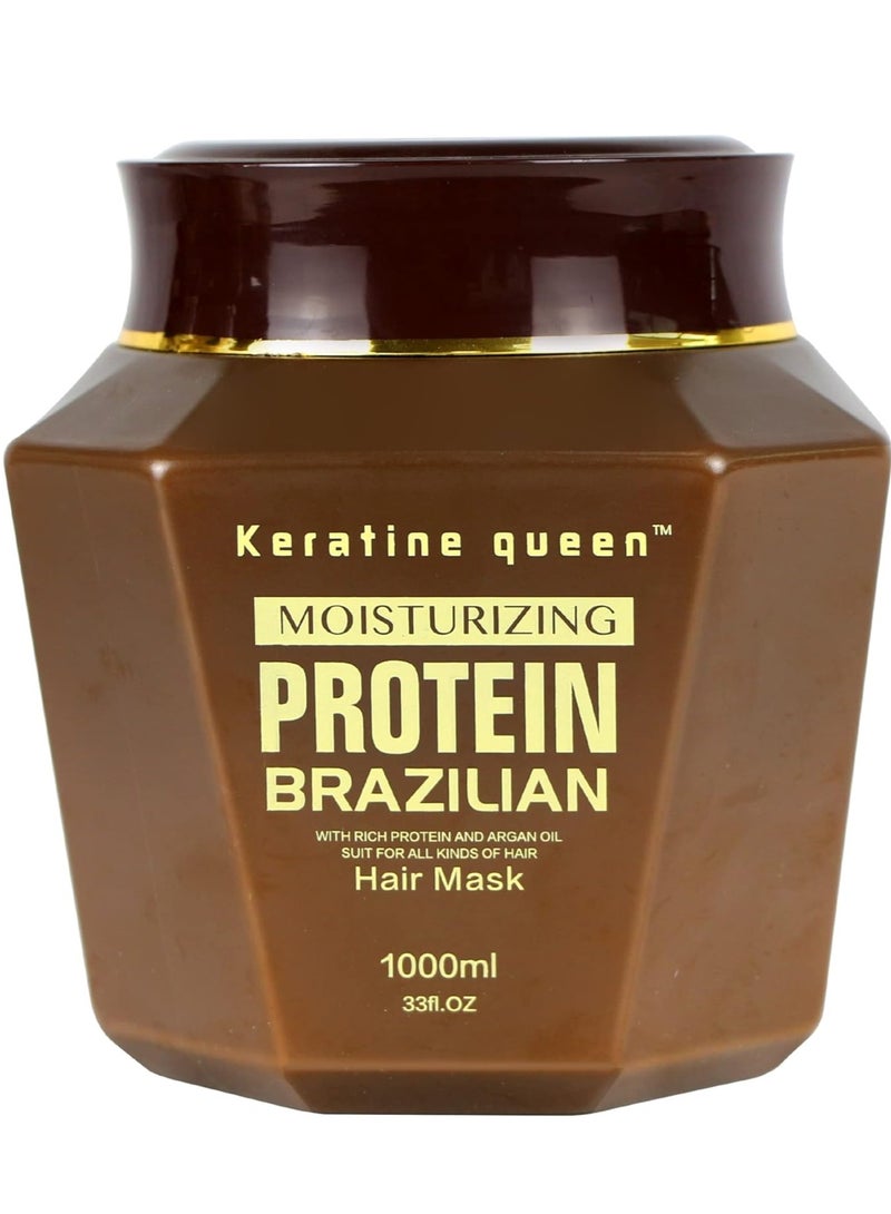 Keratine queen Moisturizing Protein Brazilian Hair Mask 1000 ml - Image 2