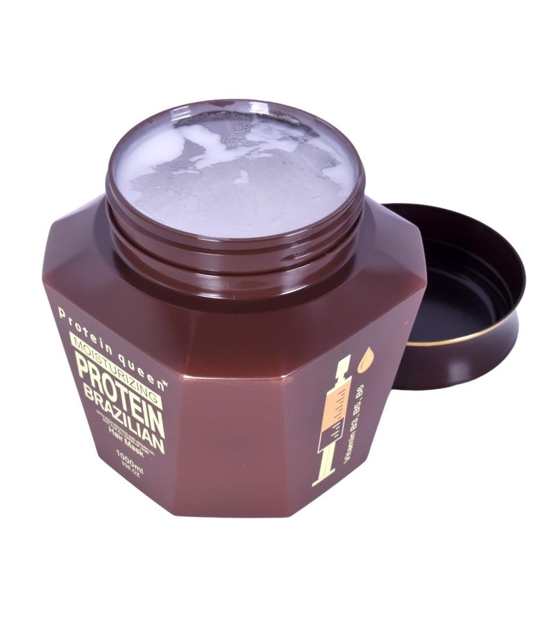 Protein queen Moisturizing Protein Brazilian Hair Mask 1000 ml - Image 2