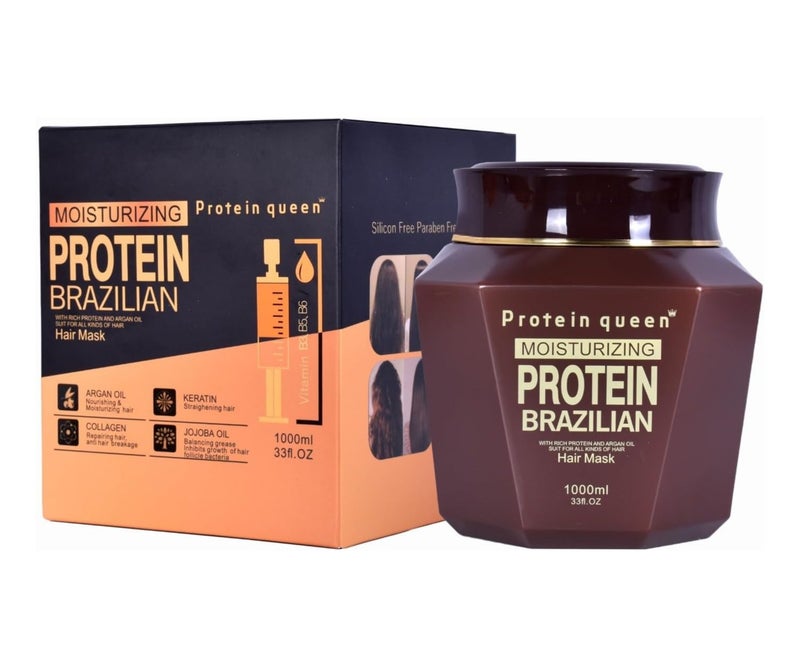Protein queen Moisturizing Protein Brazilian Hair Mask 1000 ml - Image 3