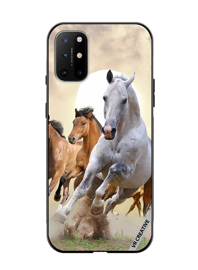 VR CREATIVE Protective Case Cover For OnePlus 8T Running Horses Design Multicolour - Image 1