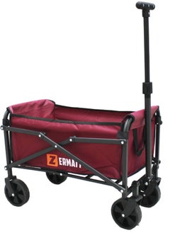 zermat international Foldable Utility Cart 145L – Heavy Duty Wagon with Large Wheels for Beach, Garden, Camping & Shopping – Portable Folding Trolley (59x33x45CM), 80kg (176lbs) Capacity, Assorted Colors (Small)  - Image 2