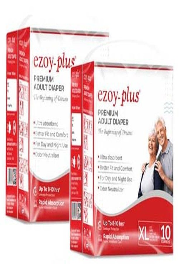 Ezoyplus Adult Diaper Tape Style, X-Large (52"-68"), Pack of 2, 20 Counts - XL - Image 1