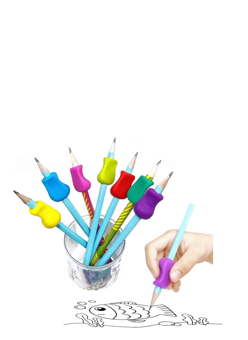 SYOSI - Pencil Grips for Children 10 Pack Pencil Grips for Kids Handwriting, Ergonomic Writing Training Aid Correction Silicon Gel Pencil Grip for Children Preschoolers - Image 1