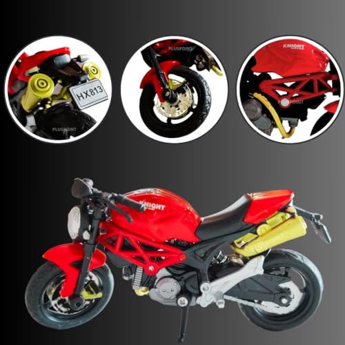 PLUSPOINT Die Cast Motorcycle Toy Bike Scale Model Vehicles Alloy Simulation Superbike Also for Car Dashboard Kids Adult Alloy Highly Simulation Model Vehicle Motorbike Street Machine Kids Toy Gift - Image 2