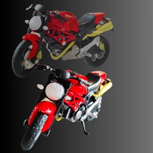 PLUSPOINT Die Cast Motorcycle Toy Bike Scale Model Vehicles Alloy Simulation Superbike Also for Car Dashboard Kids Adult Alloy Highly Simulation Model Vehicle Motorbike Street Machine Kids Toy Gift - Image 3