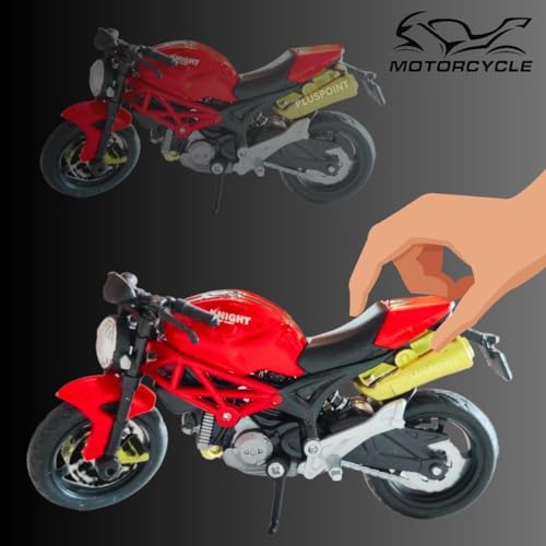 PLUSPOINT Die Cast Motorcycle Toy Bike Scale Model Vehicles Alloy Simulation Superbike Also for Car Dashboard Kids Adult Alloy Highly Simulation Model Vehicle Motorbike Street Machine Kids Toy Gift - Image 4