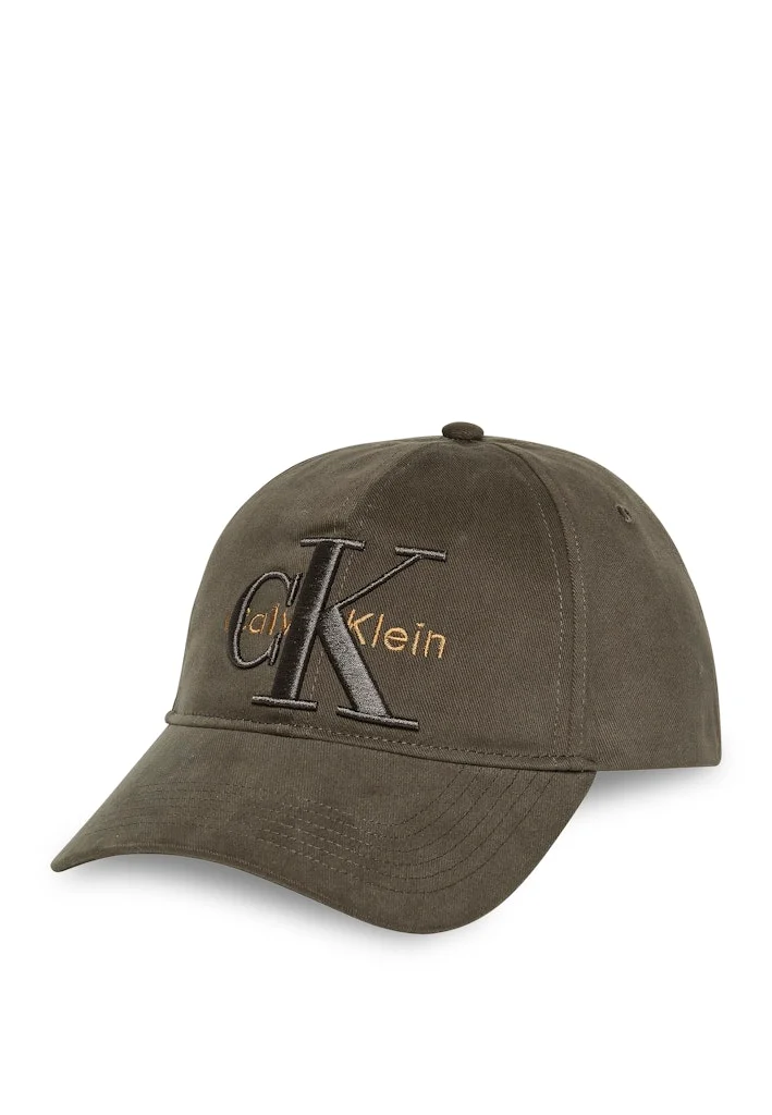 كالفن كلاين LARGE LAYERED MONOLOGO curved peak CAP