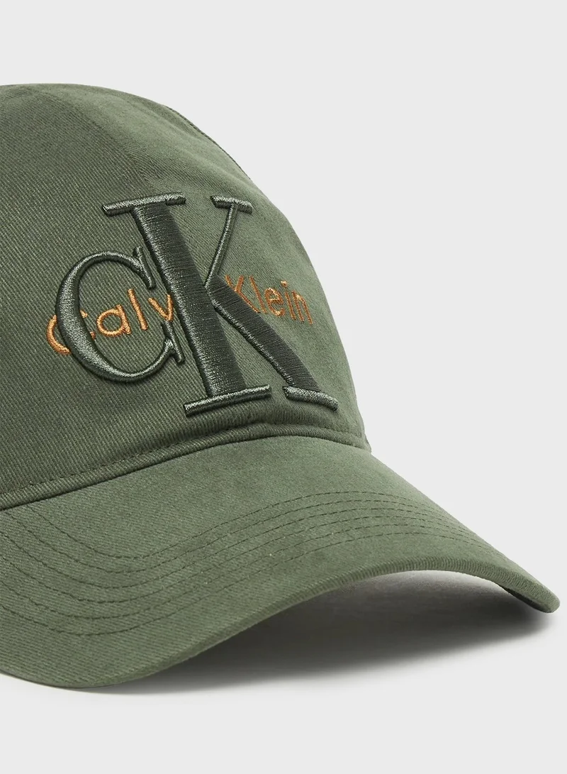 CALVIN KLEIN LARGE LAYERED MONOLOGO curved peak CAP