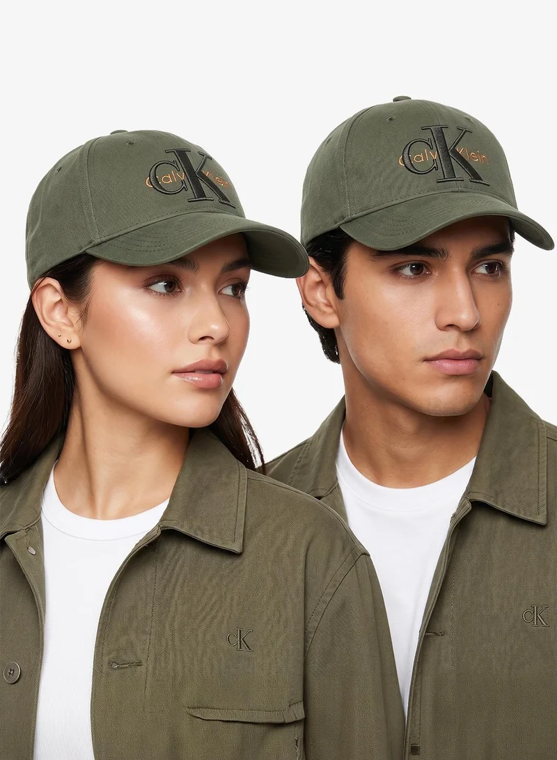 CALVIN KLEIN LARGE LAYERED MONOLOGO curved peak CAP