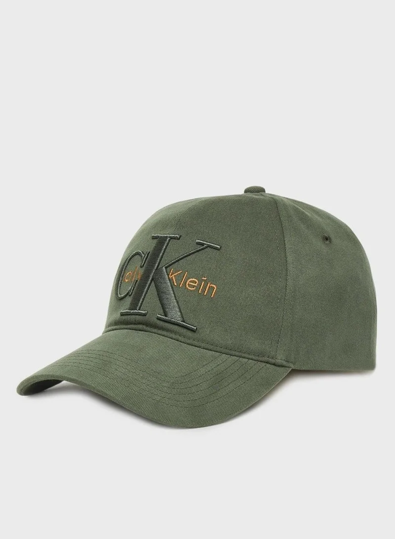 CALVIN KLEIN LARGE LAYERED MONOLOGO curved peak CAP