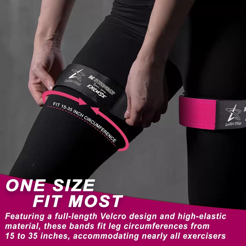 LARA STAR BFR Occlusion Bands for Women Glutes,Blood Flow Restriction Bands for Legs, Butt & Hip Building, Workouts, Best Fabric Resistance Bands for Squat Butt & Thigh - Image 4