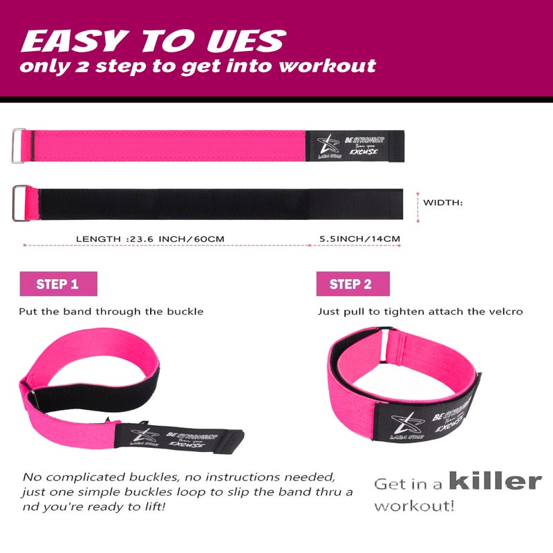 LARA STAR BFR Occlusion Bands for Women Glutes,Blood Flow Restriction Bands for Legs, Butt & Hip Building, Workouts, Best Fabric Resistance Bands for Squat Butt & Thigh - Image 5