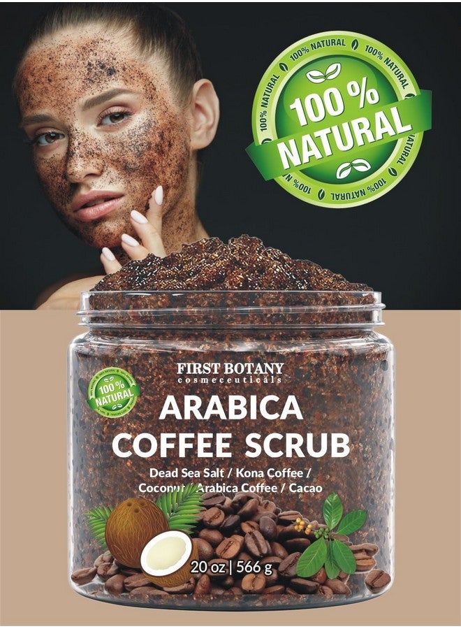 First Botany Cosmeceuticals, 100% Natural Arabica Coffee Scrub with Organic Coffee Coconut & Shea Butter, 20 oz - Image 2