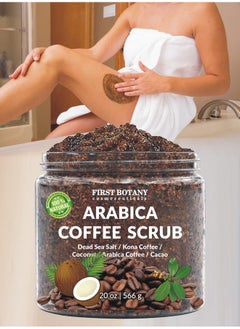 First Botany First Botany Cosmeceuticals, 100% Natural Arabica Coffee Scrub with Organic Coffee Coconut & Shea Butter, 20 oz  - Image 3
