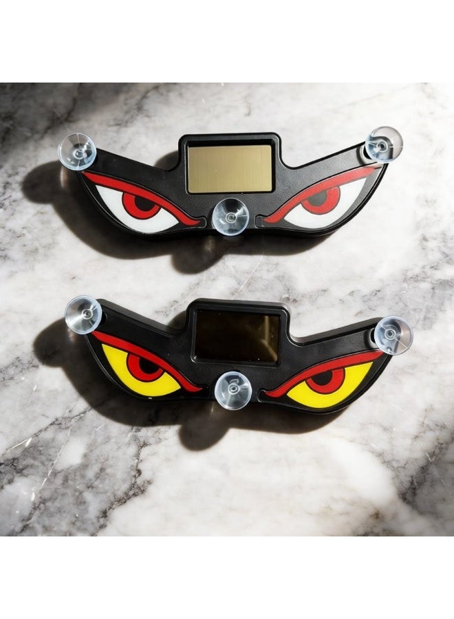 DubaiGallery Evil Eye Solar Car Warning Light – Unique LED Automotive Decoration Featuring Bright Illuminated Eyes, Solar Charging, Secure Suction Installation, Multiple Flashing Modes, and an Aggressive Modern Appearance - Image 3