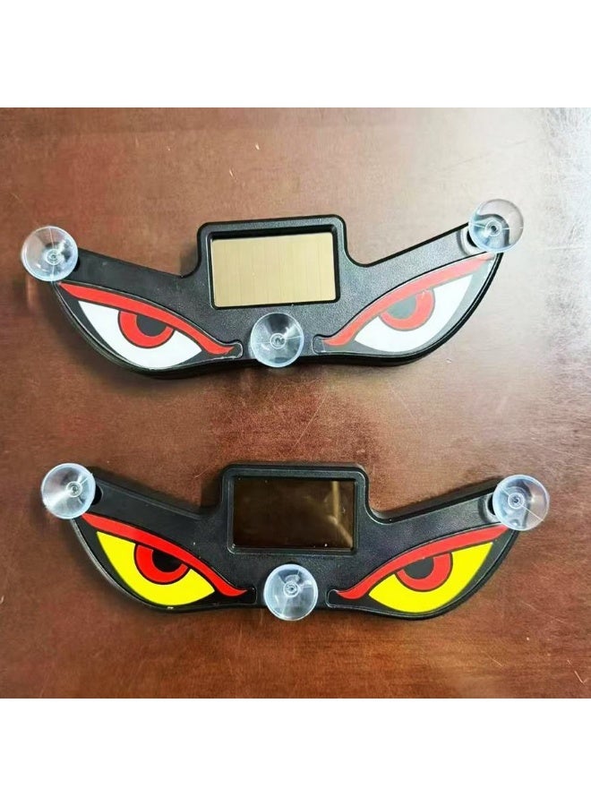 DubaiGallery Evil Eye Solar Car Warning Light – Unique LED Automotive Decoration Featuring Bright Illuminated Eyes, Solar Charging, Secure Suction Installation, Multiple Flashing Modes, and an Aggressive Modern Appearance - Image 2