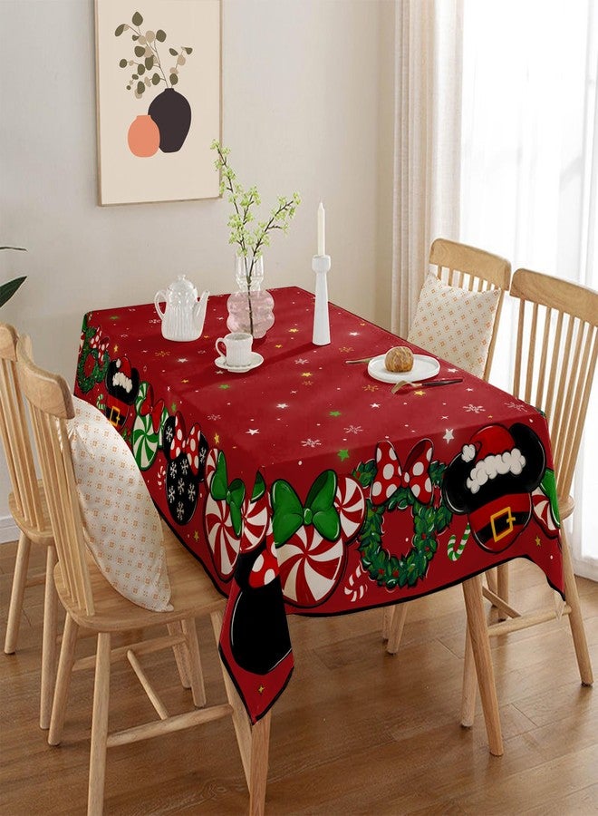 Yarcooly Christmas Tablecloth Rectangle 60×80 Inch New Year Xmas Home Party Decor - Image 4