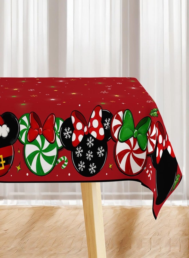 Yarcooly Christmas Tablecloth Rectangle 60×80 Inch New Year Xmas Home Party Decor - Image 1