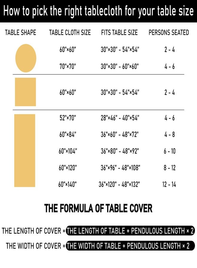 Yarcooly Christmas Tablecloth Rectangle 60×80 Inch New Year Xmas Home Party Decor - Image 5