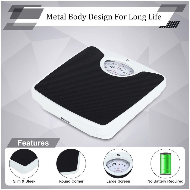GVC Metal Body Analog Weighing Scale - Fitness Weight Machine - Image 2