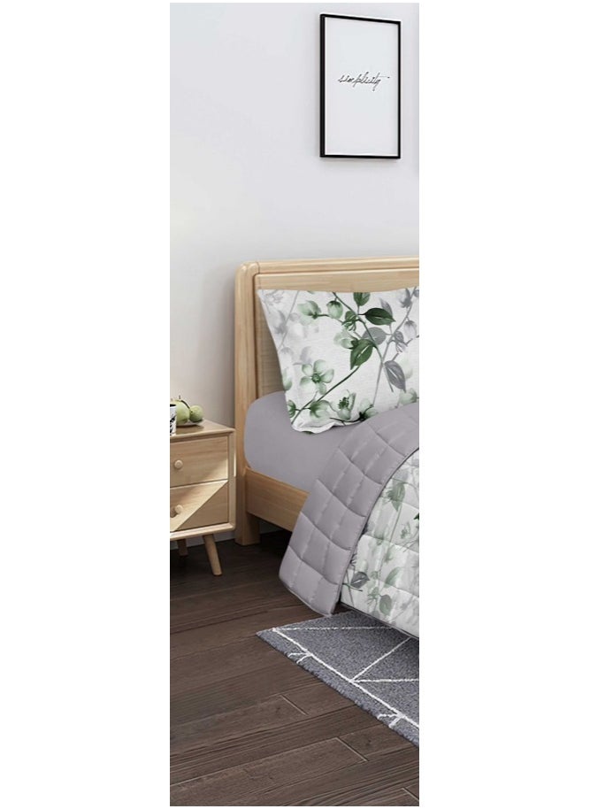 Red Rose A practical summer double bed sheet with a printed design to suit your room's decor, made of microfiber, measuring 230*250cm.  - Image 2