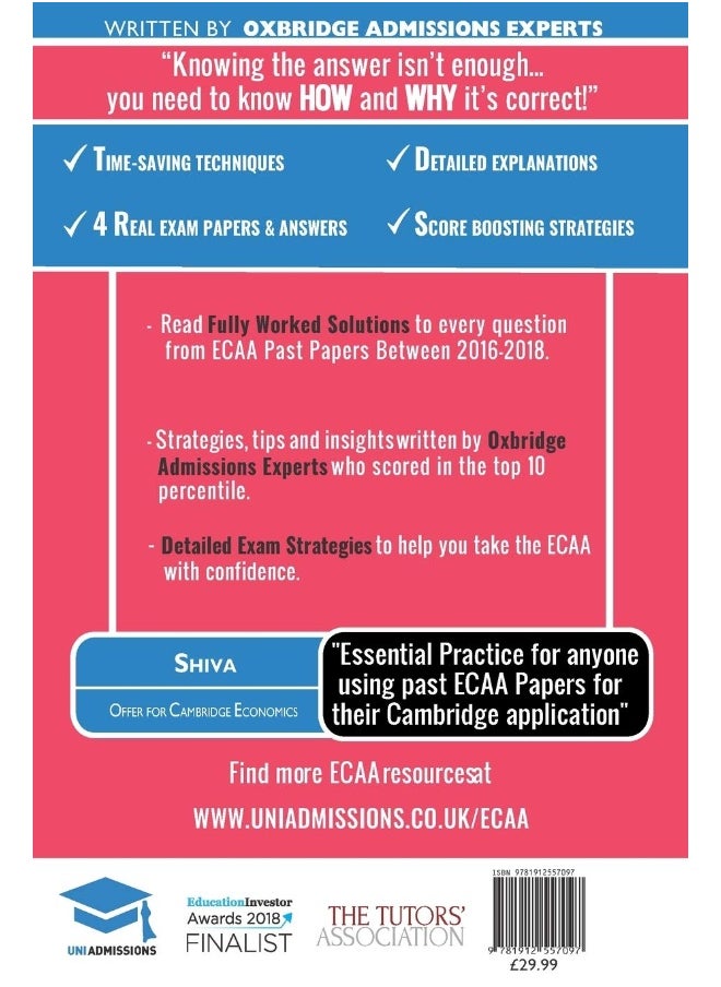 null - ECAA Past Paper Worked Solutions: Detailed Step-By-Step Explanations for over 200 Questions, Includes all Past Papers, Economics Admissions Assessment, UniAdmissions - Image 1