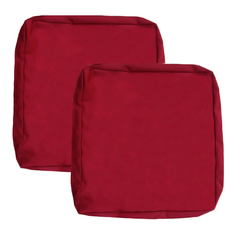 Sqodok Patio Cushion Covers 24x22 Waterproof Outdoor Cushion Covers Replacement 2Pack Patio Cushion Seat Slicovers for Sectional Sofa  Wicker Chair  Dark Red - Image 3