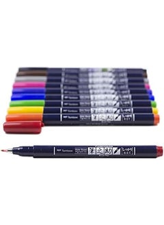Tombow 56429 Fudenosuke Colors Brush Pens 10 Pack. Hard Tip Fudenosuke Brush Pens In Assorted Colors For Calligraphy And Art Drawings  - Image 3