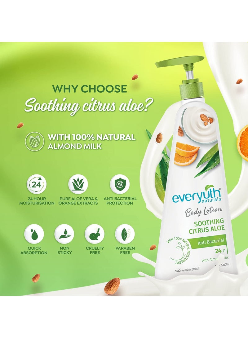 Everyuth Naturals Body Lotion Soothing Citrus Aloe 500ml - Image 2