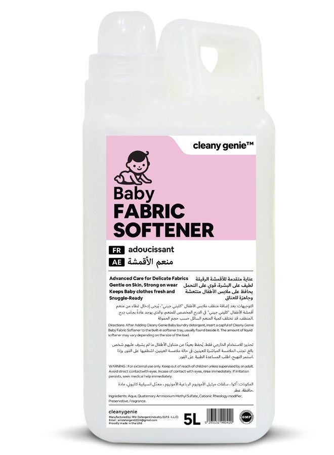 cleany genie Sensitive Baby Laundry Fabric Softener 5L - Image 1