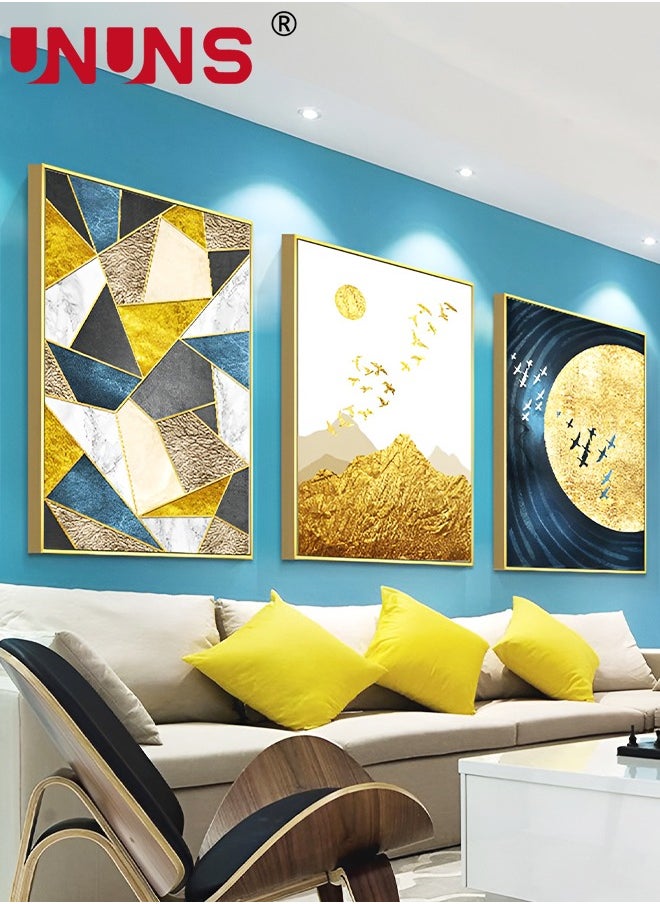 UNUNS 3PCS Abstract Boho Wall Art Prints,Minimalist Geometric Boho Wall Art,Bird pattern Art Canvas Painting Pictures For Bedroom Living Room Bathroom Boho Room Decor,40x60cm,Unframed((Only Drawing Core))  - Image 3
