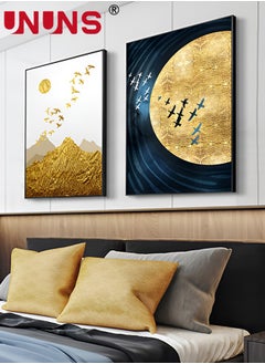 UNUNS 3PCS Abstract Boho Wall Art Prints,Minimalist Geometric Boho Wall Art,Bird pattern Art Canvas Painting Pictures For Bedroom Living Room Bathroom Boho Room Decor,40x60cm,Unframed((Only Drawing Core))  - Image 5