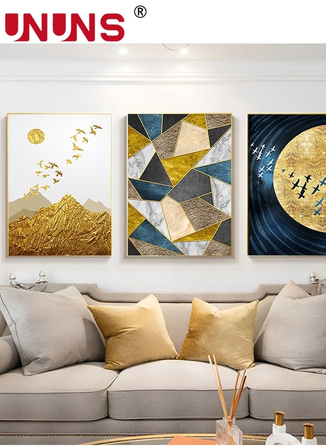 UNUNS 3PCS Abstract Boho Wall Art Prints,Minimalist Geometric Boho Wall Art,Bird pattern Art Canvas Painting Pictures For Bedroom Living Room Bathroom Boho Room Decor,40x60cm,Unframed((Only Drawing Core))  - Image 4