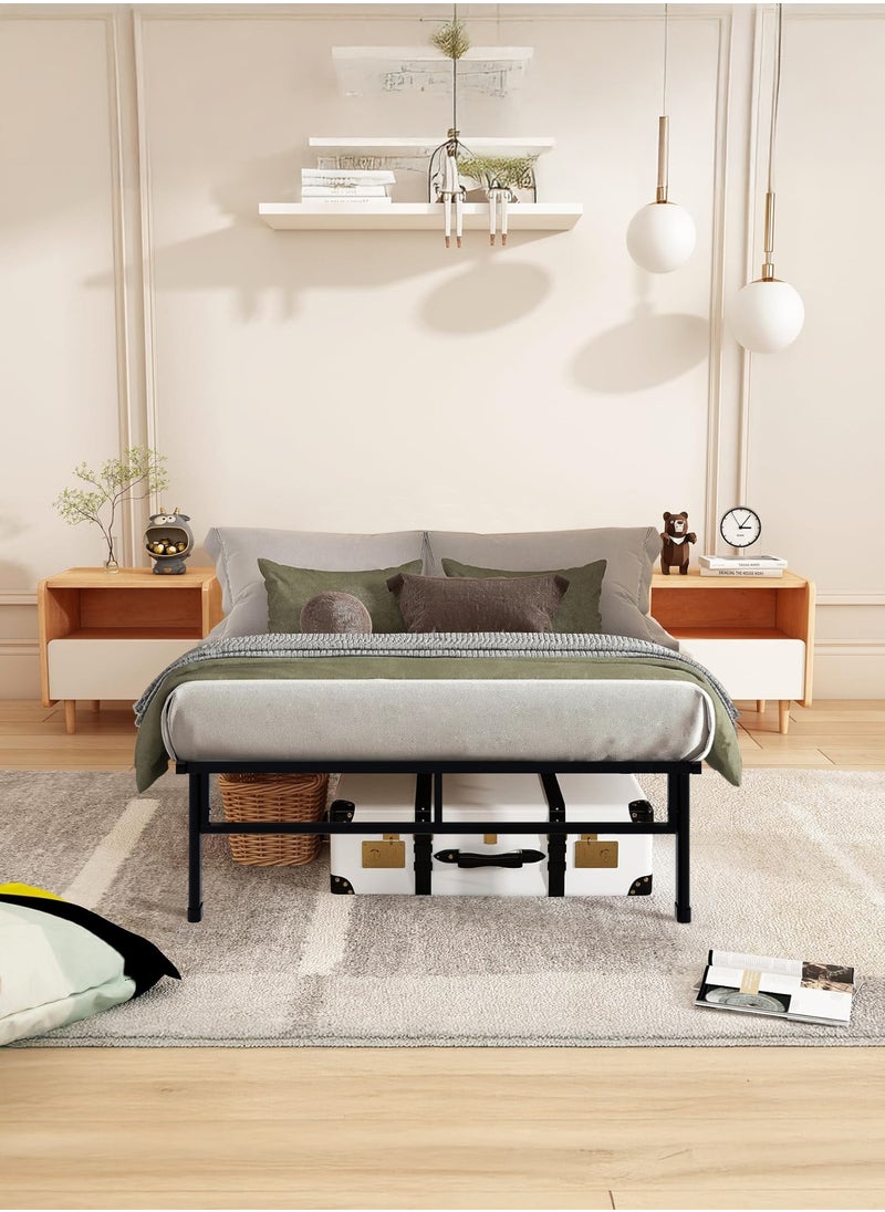 Yanara 90x190 cm Metal Platform Twin Bed Frame with Storage Space Under Bed, 35 cm Height, Heavy Duty Steel Slat Support, Easy Assembly, No Box Spring Needed  - Image 4