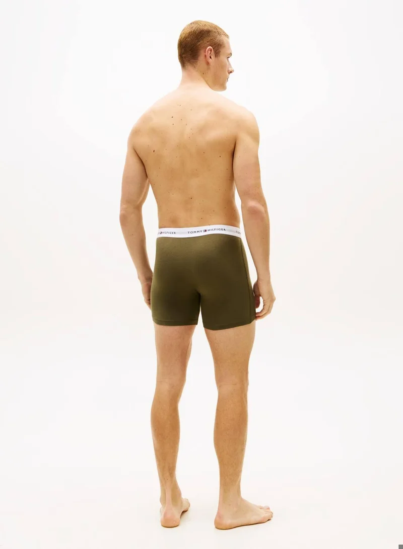 Tommy Hilfiger Arm Grn/Wdg Blu/Ptch Blu 3 Pack Boxer Briefs for Men | Best Price UAE