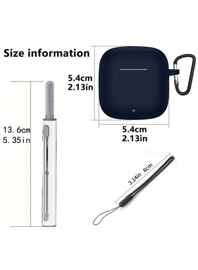 Huawei Freebuds SE2 SE3 Silicone Case Set Dark Green With Cleaning Pen And Metal Hook - Image 3