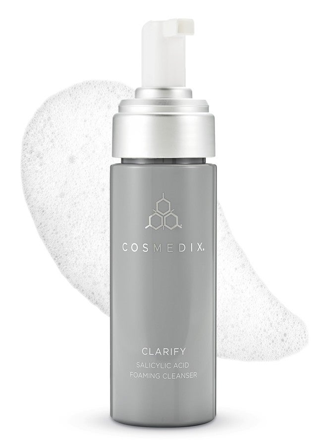 COSMEDIX Clarify Salicylic Acid Foaming Face Wash for Women & Men - Exfoliating Facial Cleanser for Sensitive & Blemish-Prone Skin - Gentle Facewash with Aloe Vera for Glowing Skin, Gluten Free - Image 1