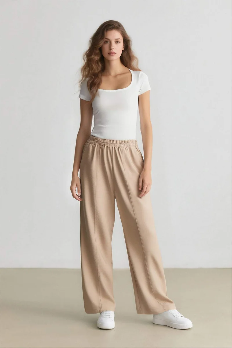 ديفاكتو Flexible Waist Basic Harem Trousers