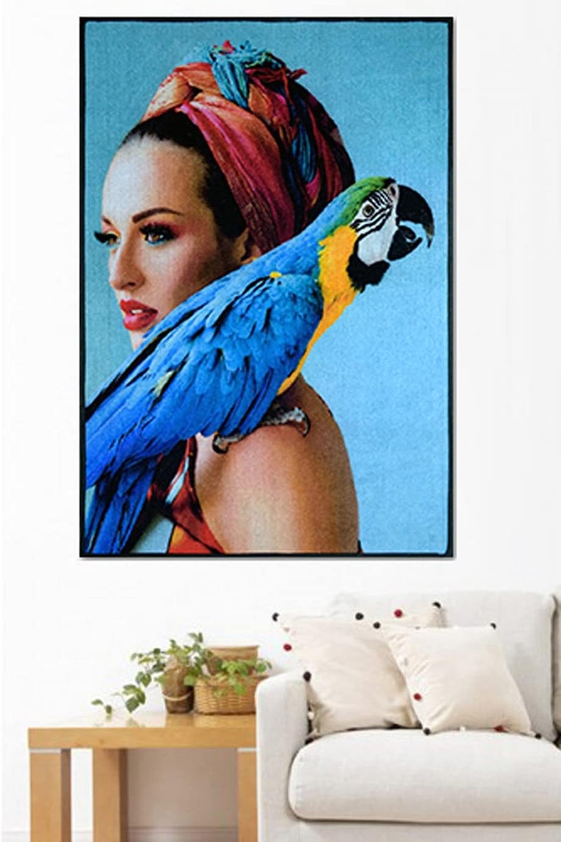 Mac Carpet Mcsandy Wall Tapestry Size: 80X120cm - Parrot - Turquoise - Image 1