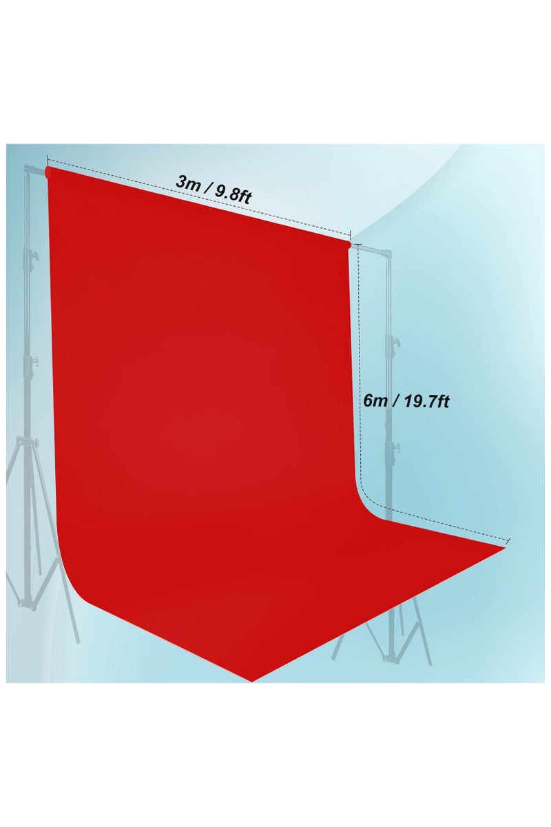 Coopic Create Cool Pictures 3x6m RED Muslin Cotton Photography Background Backdrop Screen Sheet for Photo Studio Photography, Video and Television - Image 2
