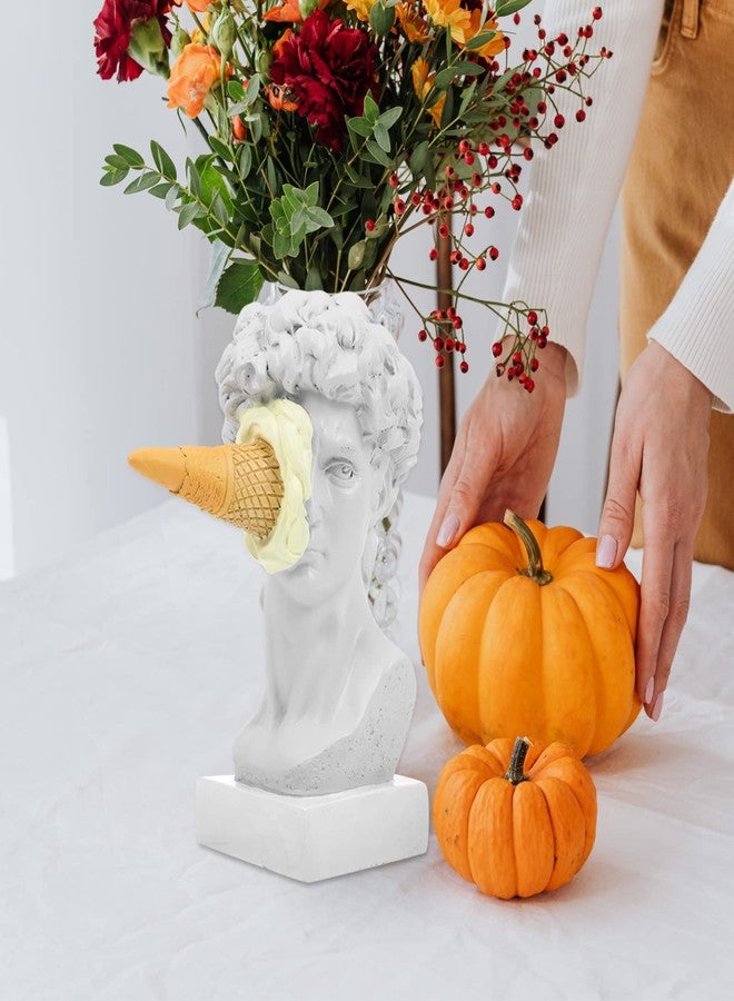 PRETYZOOM Greek David Head Ice Cream Resin Sculpture - Stylish Decorative Statue for Home, Office, Bookshelf, Coffee Table Decor - Image 2