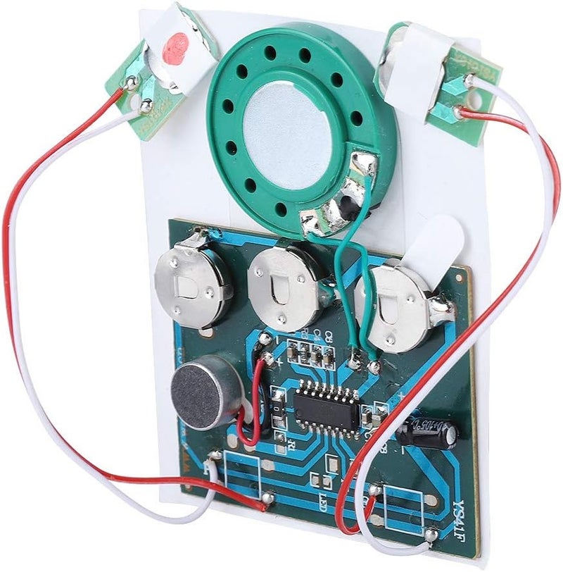 comfrt DIY Sound Chip, 30s Recordable Music Sound Voice Module Chip Audio Cards with Button Battery Wired Double Button Control - Image 5