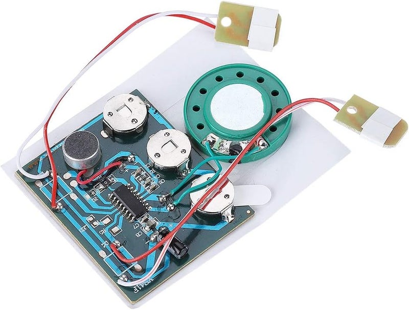 comfrt DIY Sound Chip, 30s Recordable Music Sound Voice Module Chip Audio Cards with Button Battery Wired Double Button Control - Image 3