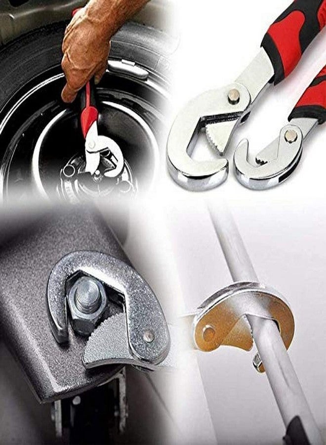 FORUG Stainless Steel Socket Adjustable Universal Multi Function Wrench Spanner Set Tools 9mm to 32mm Works, Hand Tools (Set of 2 Piece) - Image 4